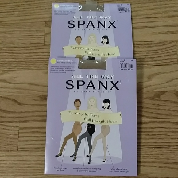 Spanx All the Way Tummy to Toes Full Length Hose Black Size B Super Control Spanx All the Way Tummy to Toes Full Length Hose Black Size B Super Control